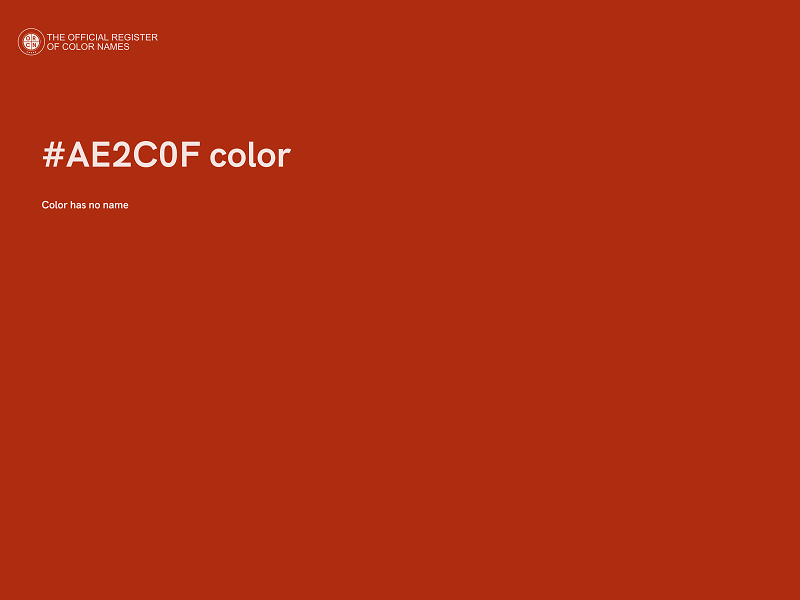 #AE2C0F color image