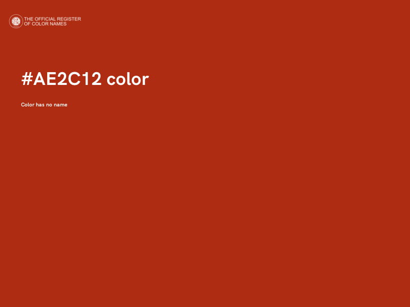 #AE2C12 color image