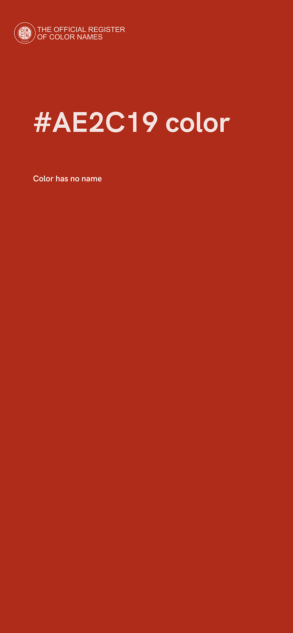 #AE2C19 color image