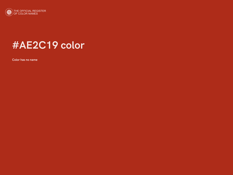 #AE2C19 color image