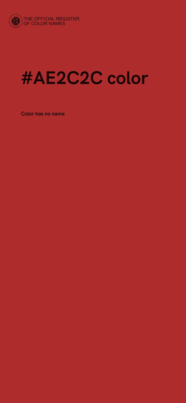 #AE2C2C color image