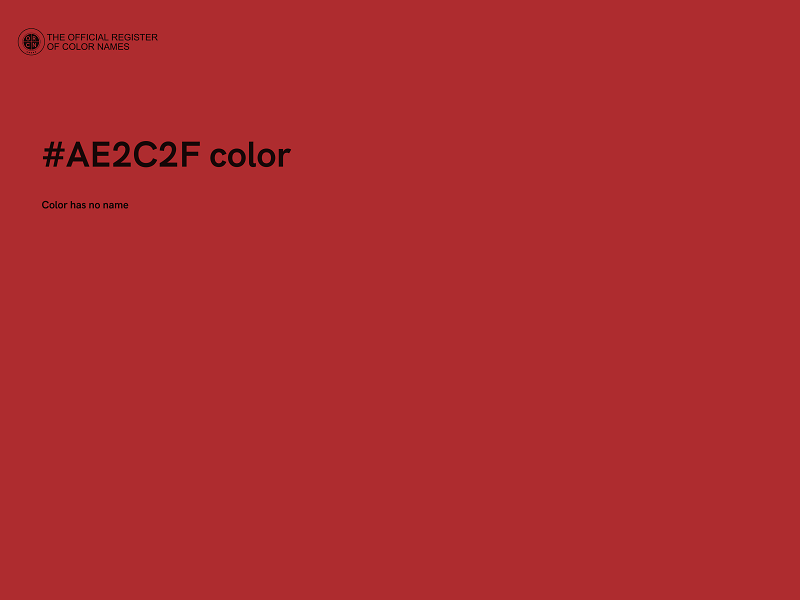 #AE2C2F color image