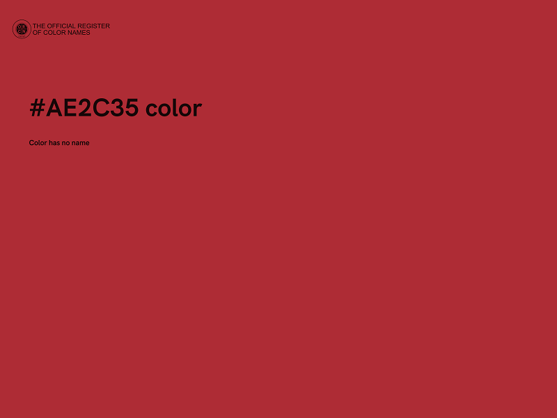 #AE2C35 color image