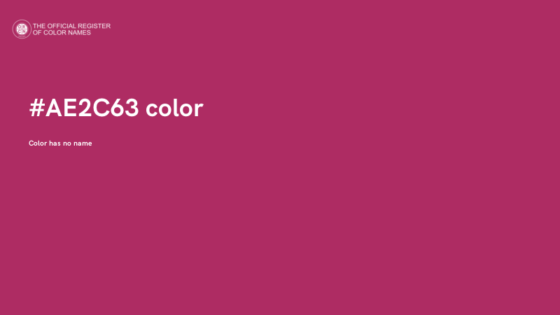 #AE2C63 color image