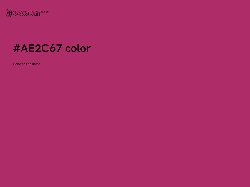 #AE2C67 color image