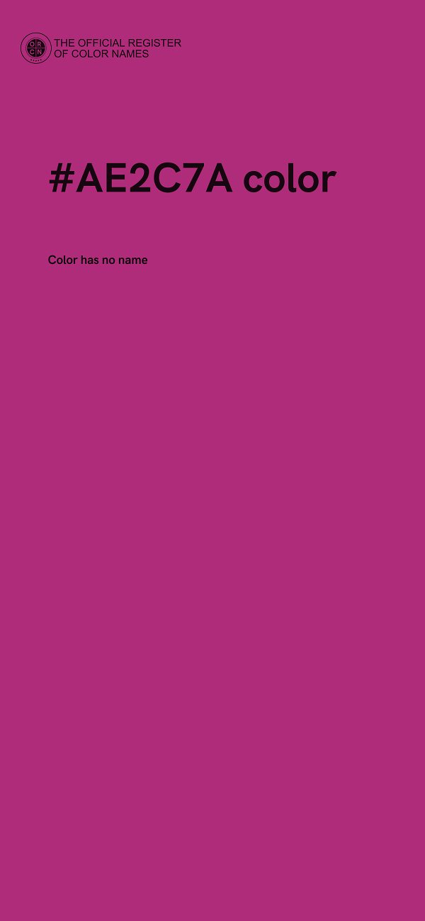 #AE2C7A color image