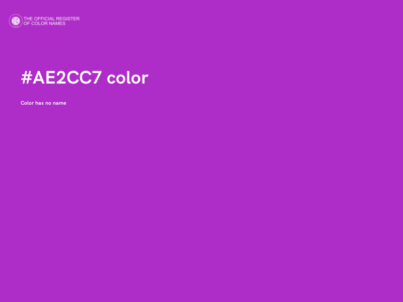 #AE2CC7 color image