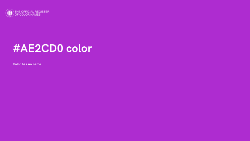#AE2CD0 color image