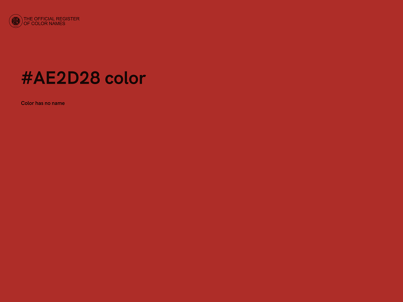 #AE2D28 color image