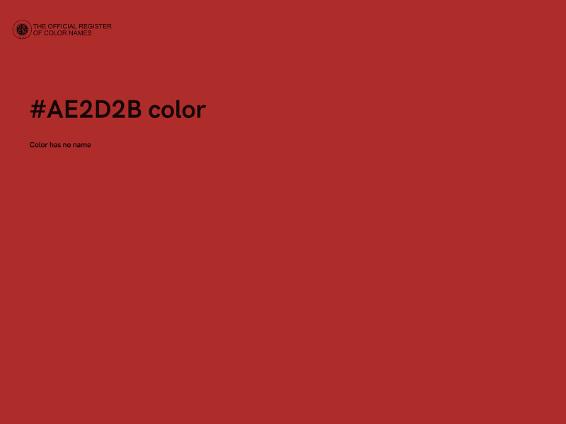 #AE2D2B color image