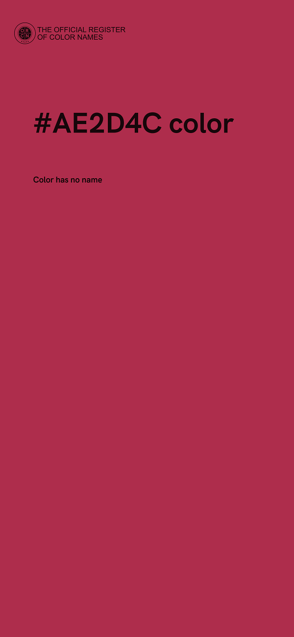 #AE2D4C color image