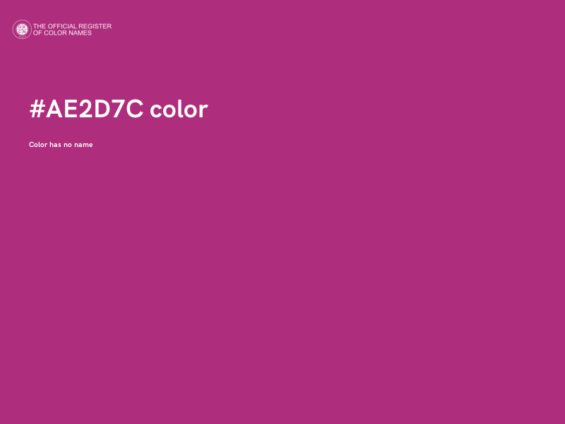 #AE2D7C color image