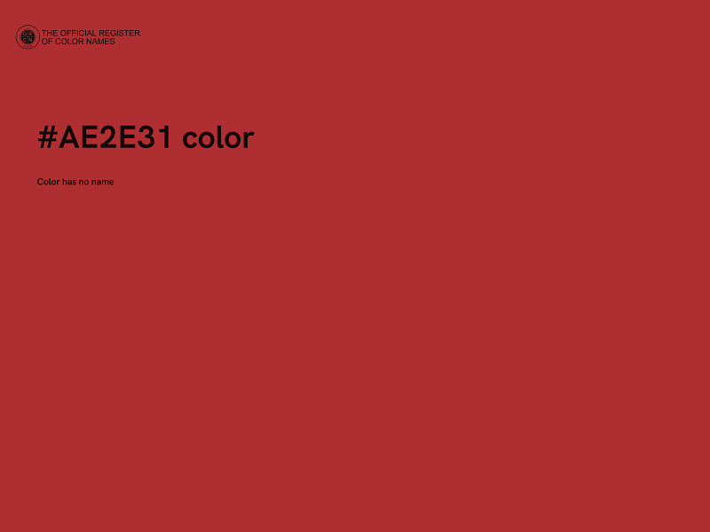 #AE2E31 color image