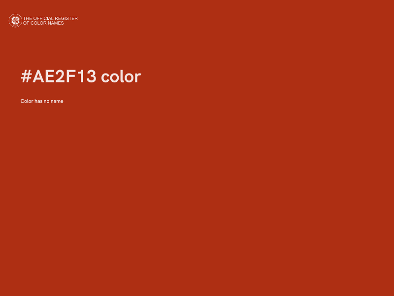 #AE2F13 color image