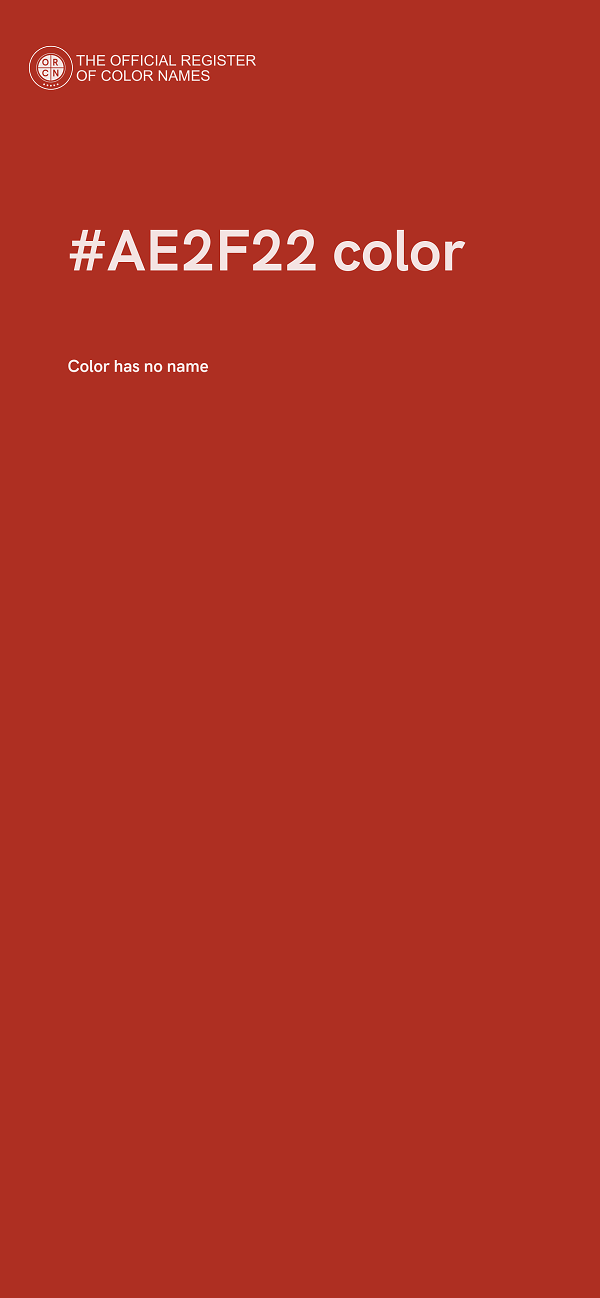 #AE2F22 color image