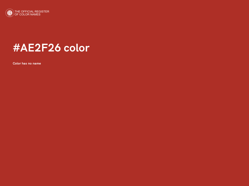 #AE2F26 color image