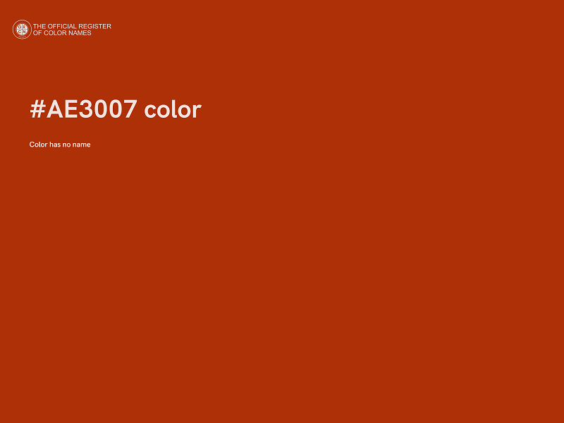 #AE3007 color image