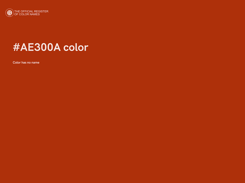 #AE300A color image