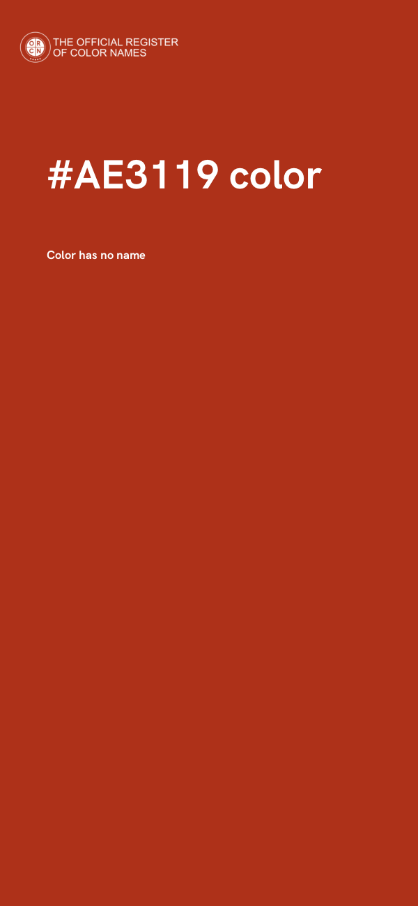#AE3119 color image