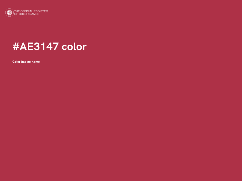 #AE3147 color image