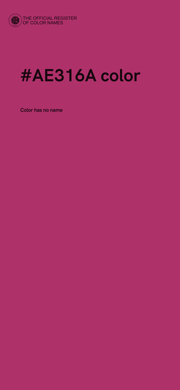 #AE316A color image