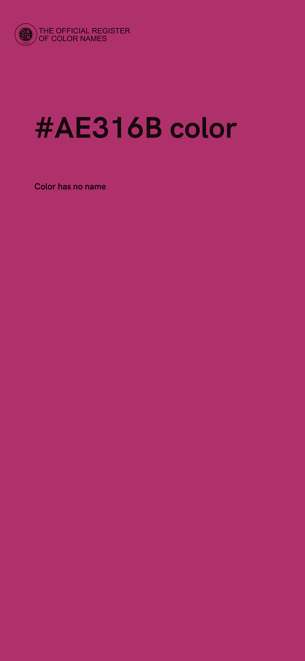 #AE316B color image