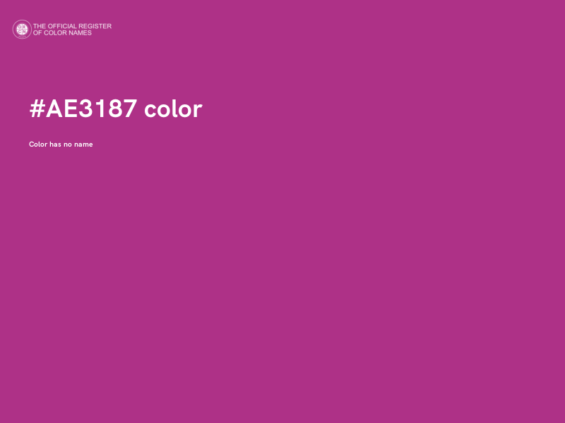 #AE3187 color image