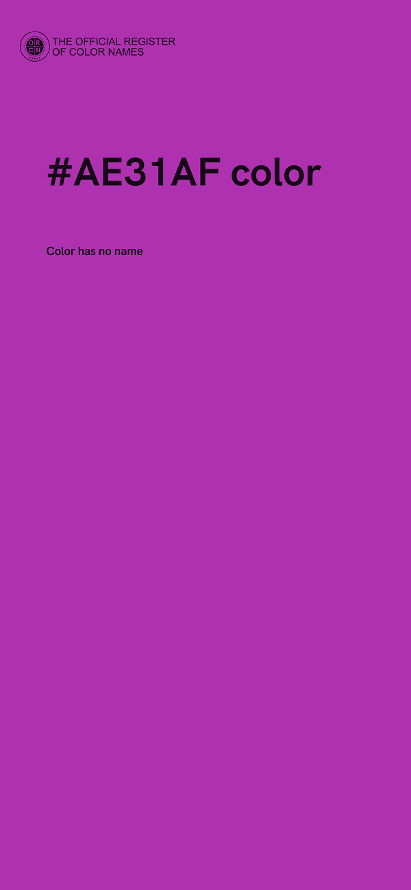 #AE31AF color image