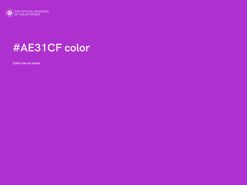 #AE31CF color image