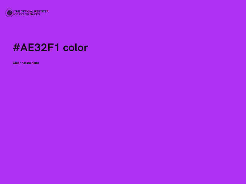 #AE32F1 color image