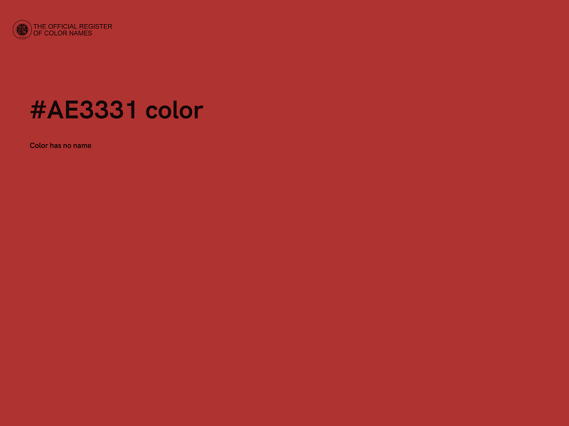 #AE3331 color image