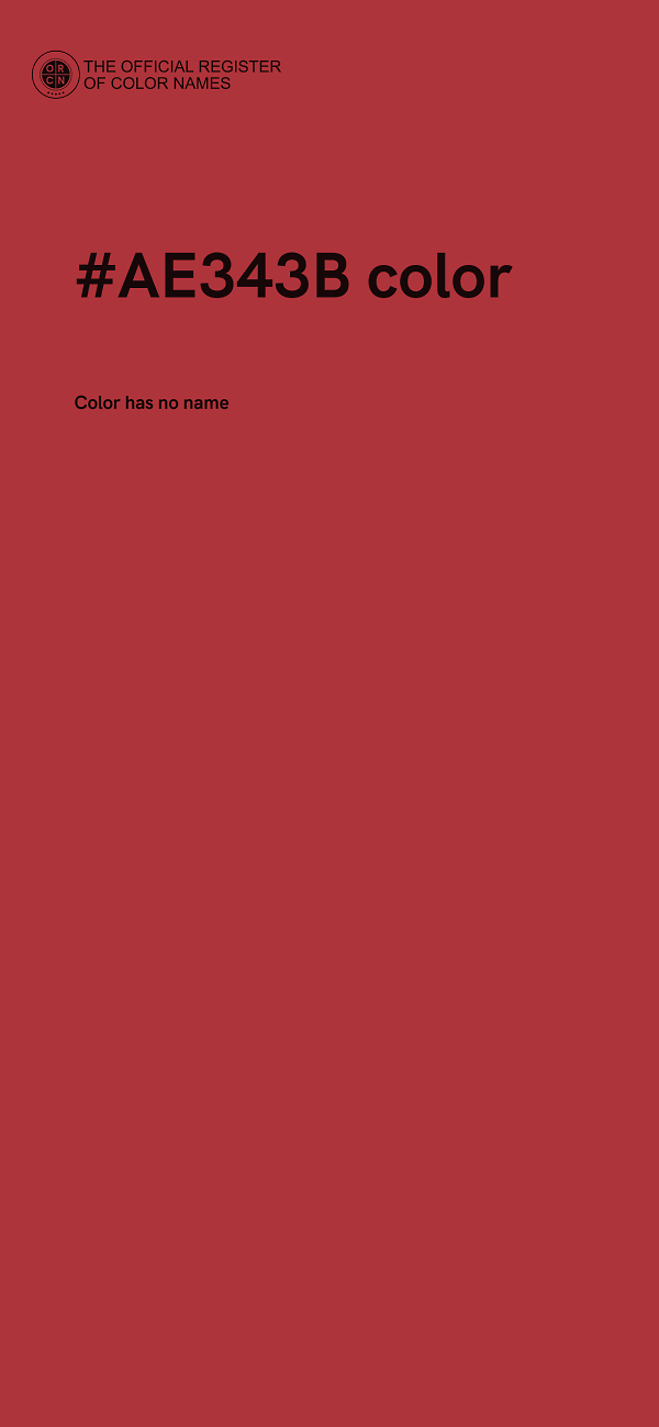 #AE343B color image