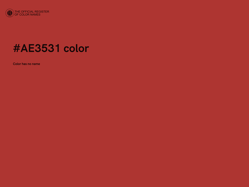 #AE3531 color image