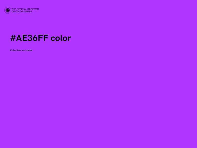 #AE36FF color image
