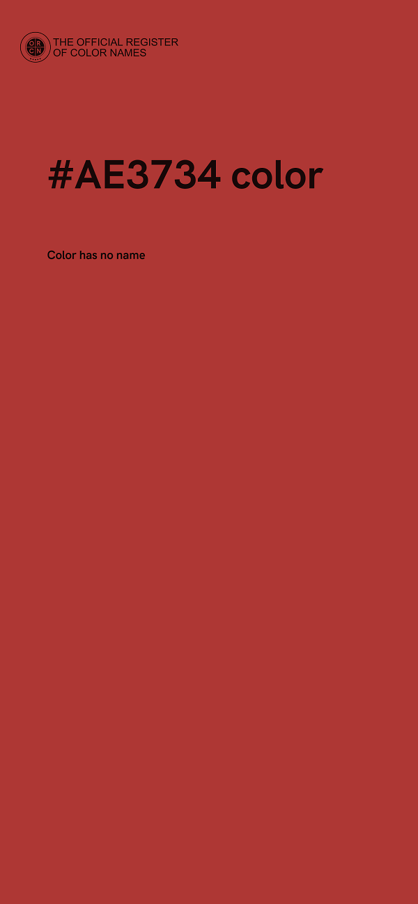 #AE3734 color image