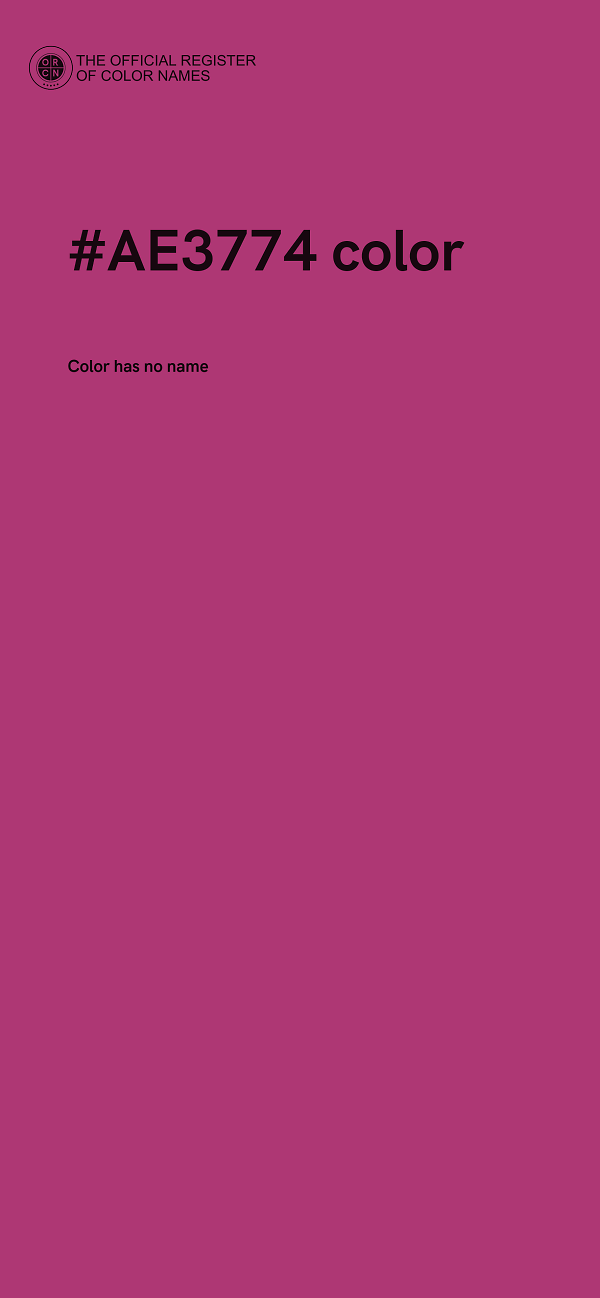 #AE3774 color image