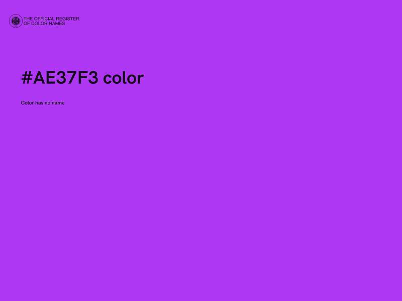 #AE37F3 color image