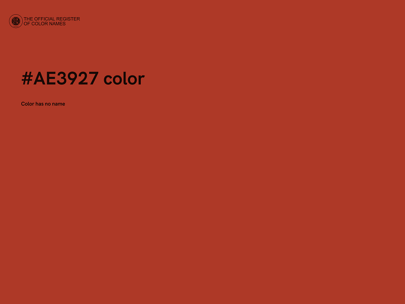 #AE3927 color image