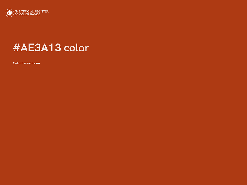 #AE3A13 color image