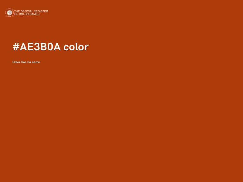 #AE3B0A color image