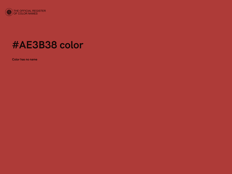 #AE3B38 color image