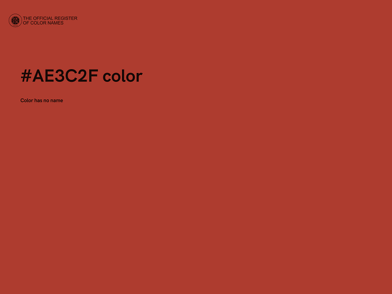 #AE3C2F color image