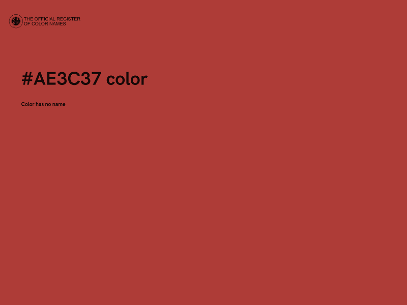 #AE3C37 color image