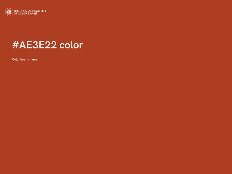 #AE3E22 color image