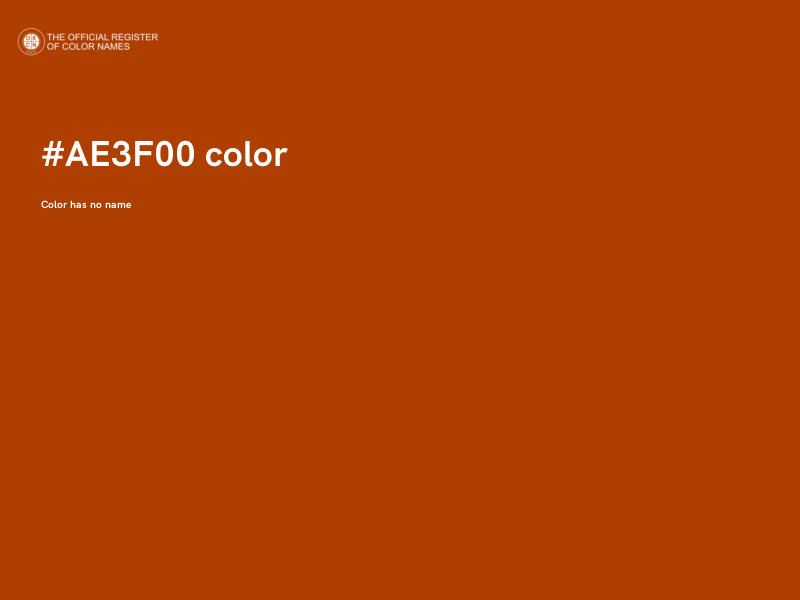 #AE3F00 color image
