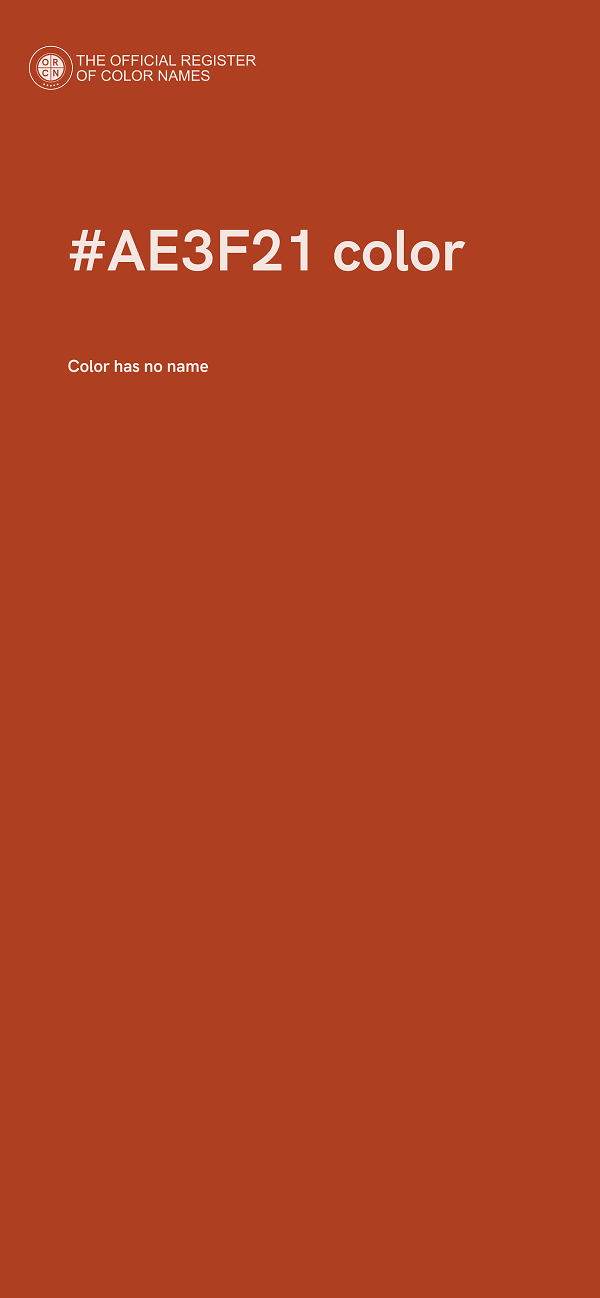 #AE3F21 color image