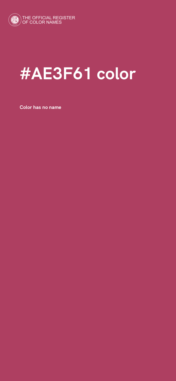#AE3F61 color image