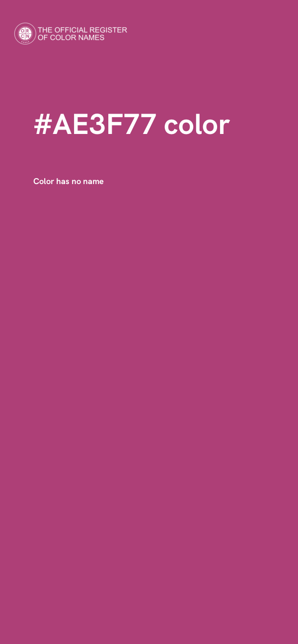 #AE3F77 color image