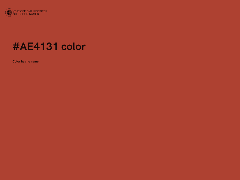 #AE4131 color image