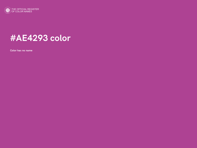 #AE4293 color image